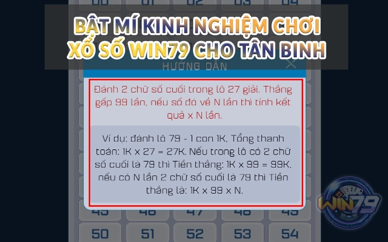 Xổ Số Win79 - Sân chơi cá cược uy tín số 1 Châu Á 3 Bật mí kinh nghiệm chơi Xổ Số Win79 cho tân binh